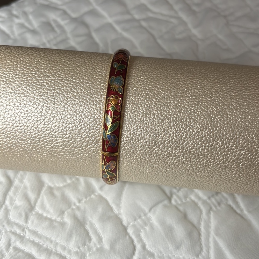 GOLD/FLORAL bangle - Picture 3 of 4